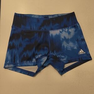 Adidas Clima-Lite Women's Athletic Shorts in Blue and Black